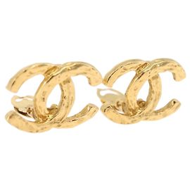 Orecchini CHANEL Metallo Tono Oro CC Auth 197919M
