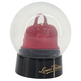 LOUIS VUITTON Alma Snow Globe Glass Red Clear LV Auth 202128
