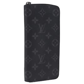 LOUIS VUITTON Monogram Eclipse Zippy Wallet Vertical Wallet M62295 Auth 199958M