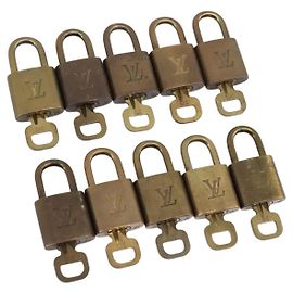 LOUIS VUITTON Conjunto de 10 Cadeados Cadeado metal Ouro LV Auth 202432