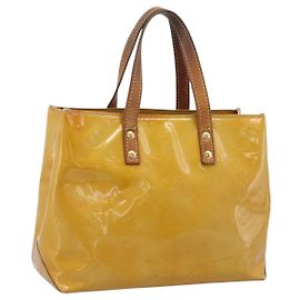 Borsa a mano LOUIS VUITTON Monogram Vernis Reade PM Beige M91144 LV Auth bs37012