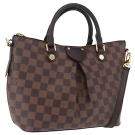 LOUIS VUITTON Damier Ebene Sienna PM Schultertasche N41545 LV Auth 199982V