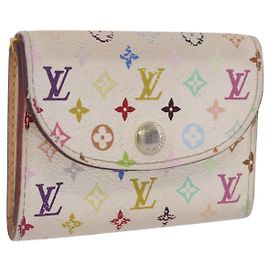 LOUIS VUITTON Multicolor Anvelop Cult De Vuitto Case White M66557 LV Auth 200098