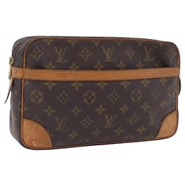 LOUIS VUITTON Monogram Compiegne 28 Clutch Bag M51845 LV Auth 199868