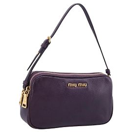 Miu Miu Handtasche aus Leder lila gold Auth 202035V
