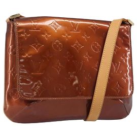 LOUIS VUITTON Monogram Vernis Thompson Street Bag Bronze M91124 LV Auth ka6016