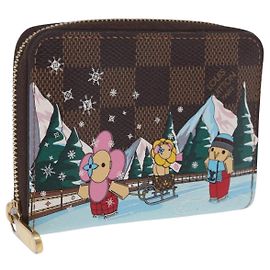 LOUIS VUITTON Damier Ebene Zippy Coin Purse N40721 LV Auth 200094A