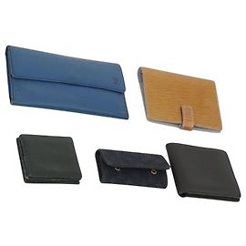 LOUIS VUITTON Epi Monogram Key Case Coin Purse Wallet 5 Set Blue LV Auth BA15060