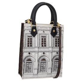 LOUIS VUITTON Monogram Fornasetti Petit Sac Plat Bag M80991 LV Auth 202068SAM