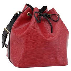 Borsa a tracolla LOUIS VUITTON Epi Petit Noe Rosso Nero M44172 LV Auth 200330A