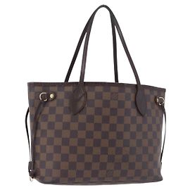 Bolso Tote LOUIS VUITTON Damier Ebene Neverfull PM N51109 LV Auth 199936A