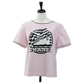 Camiseta CHANEL Pile 36 Rosa CC Auth 193723M