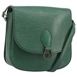 LOUIS VUITTON Epi Saint Cloud GM Shoulder Bag Green M52194 LV Auth hk4028