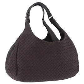 Borsa a mano BOTTEGA VENETA INTRECCIATO Campana in pelle marrone 125787 Auth 199537M