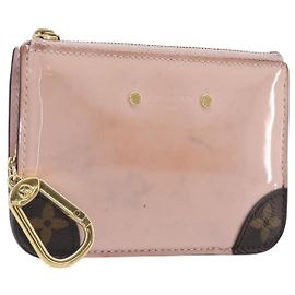 LOUIS VUITTON Monogram Vernis Pochette Cree Rose valerine M63853 LV Auth hk4045