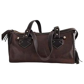Bolsa de ombro Lancel em couro castanha