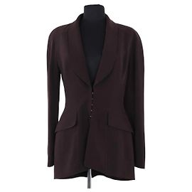 Autre Marque Mugler Jacke braun aus Synthetik