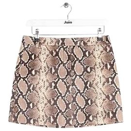 Minifalda de cuero marrón The Kooples