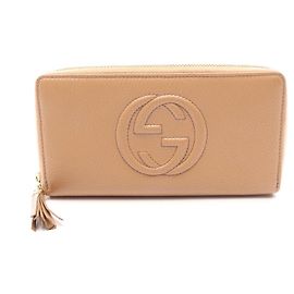 Cartera larga redonda Gucci Soho Interlocking G