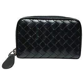 Monedero de piel negra Bottega Veneta