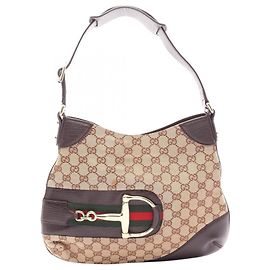 Gucci Hustler Bit GG Canvas Shoulder Bag