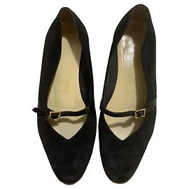 Salvatore Ferragamo Audrey Mary Jane Ballerinas aus Wildleder