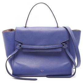 Céline Belt Bag Mini in pelle blu