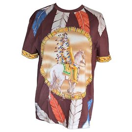 Versace Tribute Collection Camiseta estampado Native American