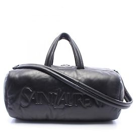 Autre Marque Sac Boston Saint Laurent en cuir noir