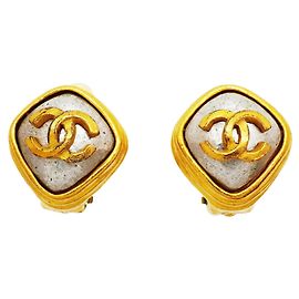 Chanel Clip-On Ohrringe Gold und Silber