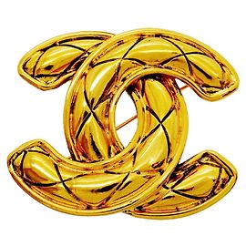 Chanel Gold Plated Coco Mark Brosche