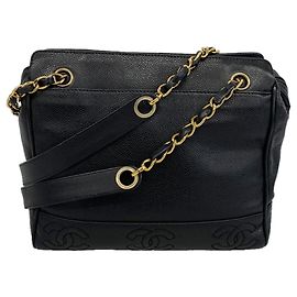 Bolso de hombro Chanel Triple Coco de piel caviar