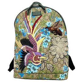 Gucci GG Supreme Rucksack mit Vogelstickerei