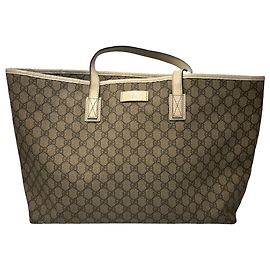 Bolso Gucci Plus Tote GG Coated Canvas con Cuero Large
