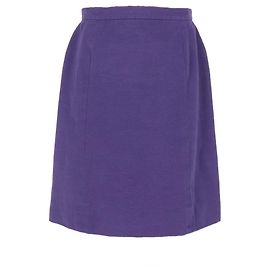 Saia Chanel de algodão roxa anos 90