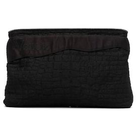 Bolso de mano Versace años 80 tejido gofrado negro