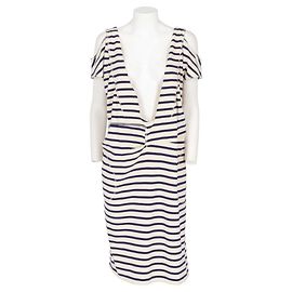 Abito midi Marni asimmetrico in cotone bianco