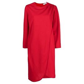 Vestido Valentino de lana rojo años 80