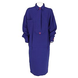 Byblos Kleid aus Wolle in Blau Oversized