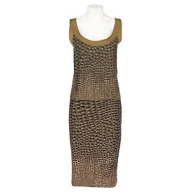 Traje Genny de algodón estampado de cocodrilo años 80