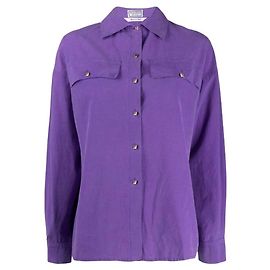 Versus by Gianni Versace Hemd aus Baumwolle Lila