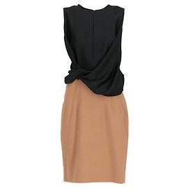 Carven Kleid aus Wolle schwarz und beige