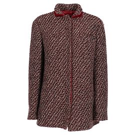 Etro Wollmischung Jacke Dunkelrot
