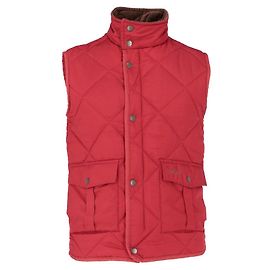 Barbour Polarquilt Quilted Vest Red Cotton