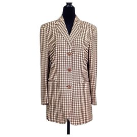 Giorgio Armani karierte Jacke in Braun