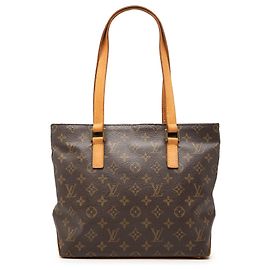 Borsa Tote Cabas Piano Louis Vuitton Monogram Marrone