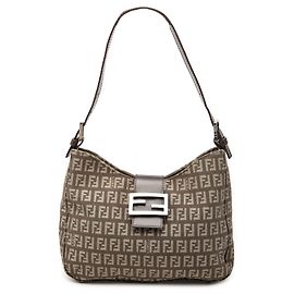 Borsa a tracolla Fendi Zucchino Canvas marrone