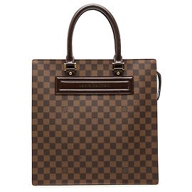 Borsa Tote Louis Vuitton Damier Ebene Venice Sac Plat GM Marrone
