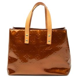 Borsa a mano Louis Vuitton Monogram Vernis Reade PM Marrone