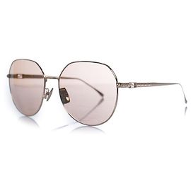Fendi, gafas de sol espejadas oversized FF en rosa